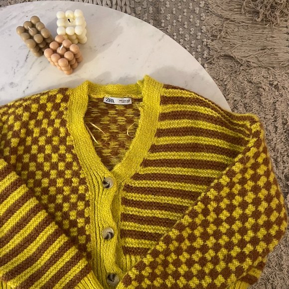 Zara | Sweaters | Zara Yellow And Brown 